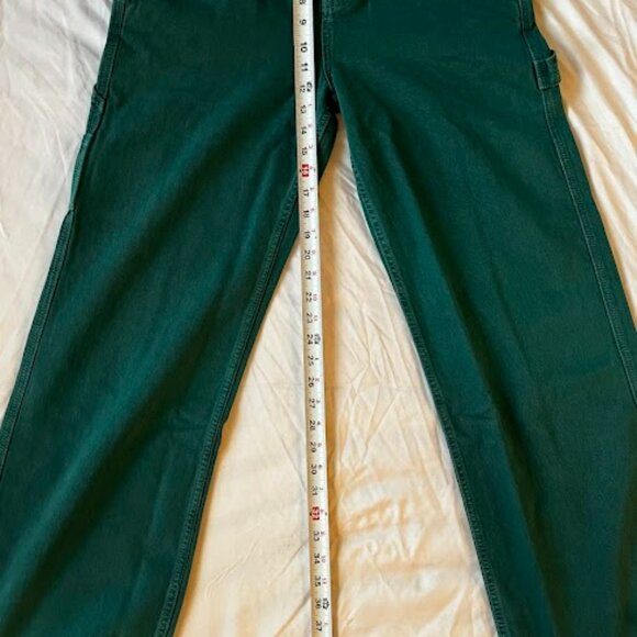 Reformation Diego Mid Rise Baggy Utility Jeans Green - Size 26 - NWT - Picture 6 of 8